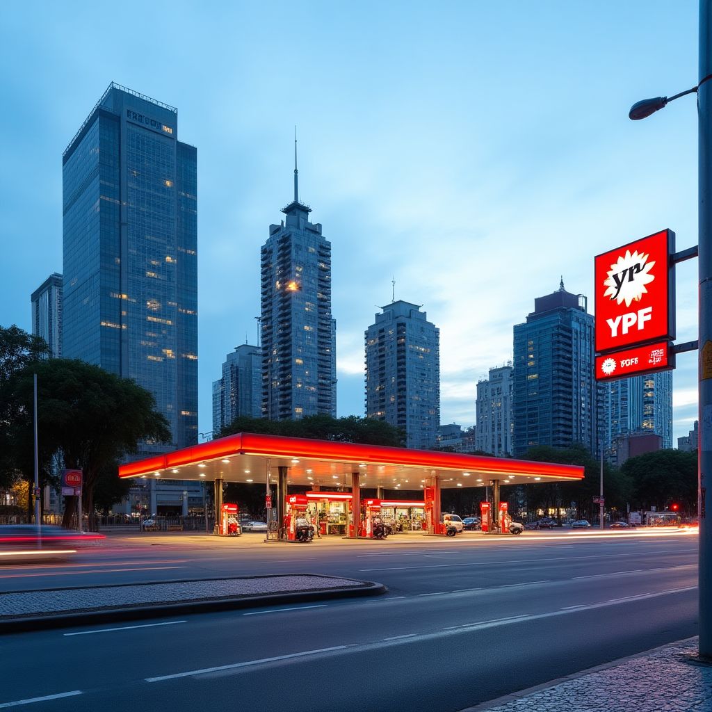 Estación YPF urbana en Buenos Aires