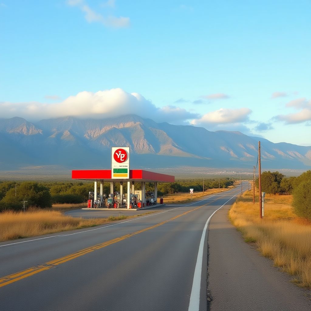 Estación YPF en ruta nacional
